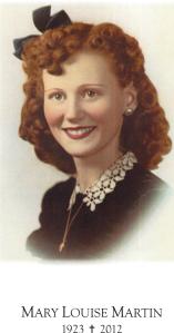 Mary Louise (Calley) Martin, Age 17  This was her engagement picture.1923-2012